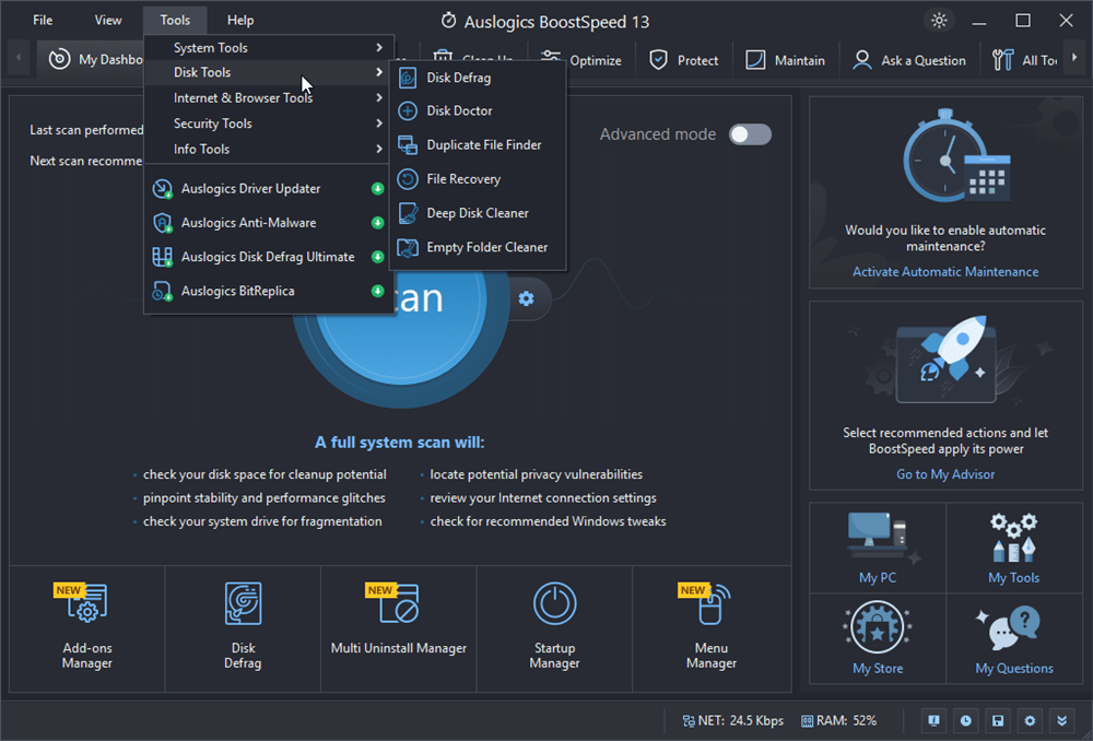 Auslogics BoostSpeed 13.0.0.7 Crack + License Key Free Download